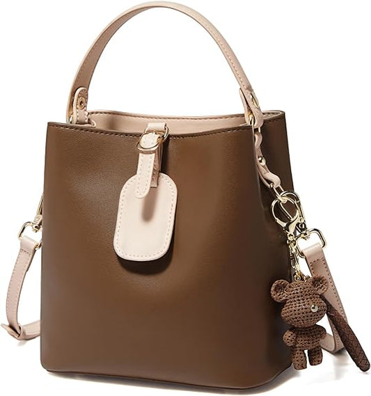 Women's Small Split Leather Bucket Bag (Pack of 2)